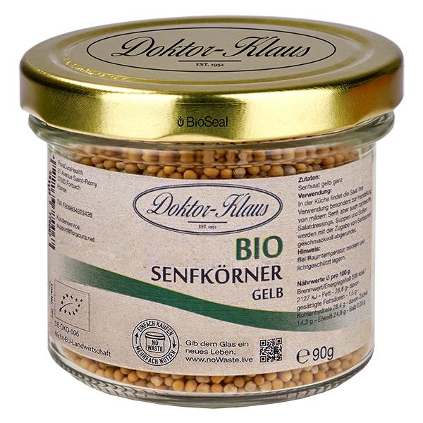 Senfkörner Bio 90g gelb Doktor-Klaus noWaste Senfkörner Bio 90g gelb Doktor-Klaus noWaste