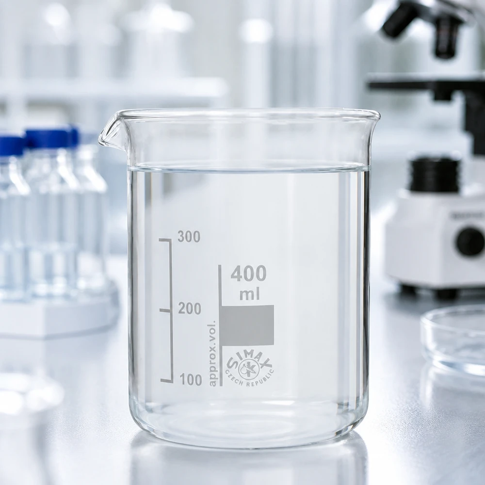 Chemikalienresistentes 400ml Becherglas aus Borosilikatglas für analytische Arbeiten im Labor