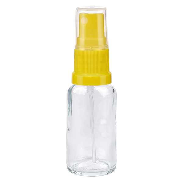 20ml Sprayflasche gelb/transparent Standardverschluss ClearLine UT18/20