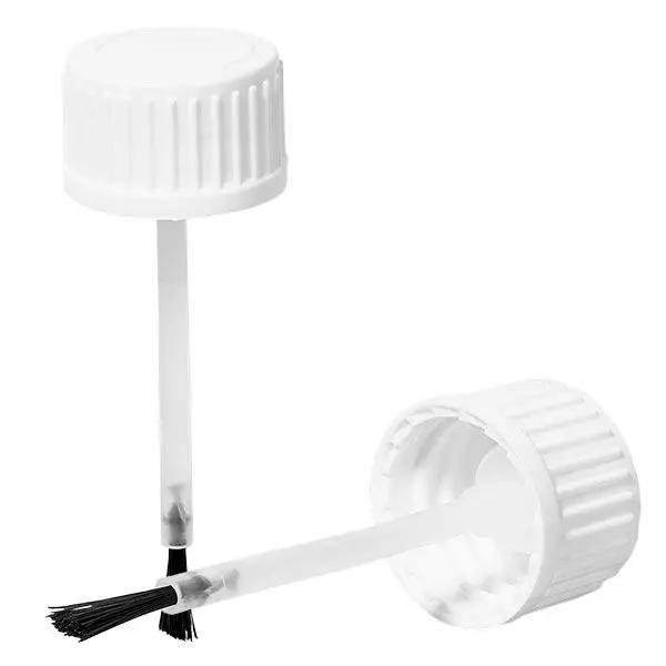 Schraubverschluss + Pinsel für 20ml Flasche weiß 18mm