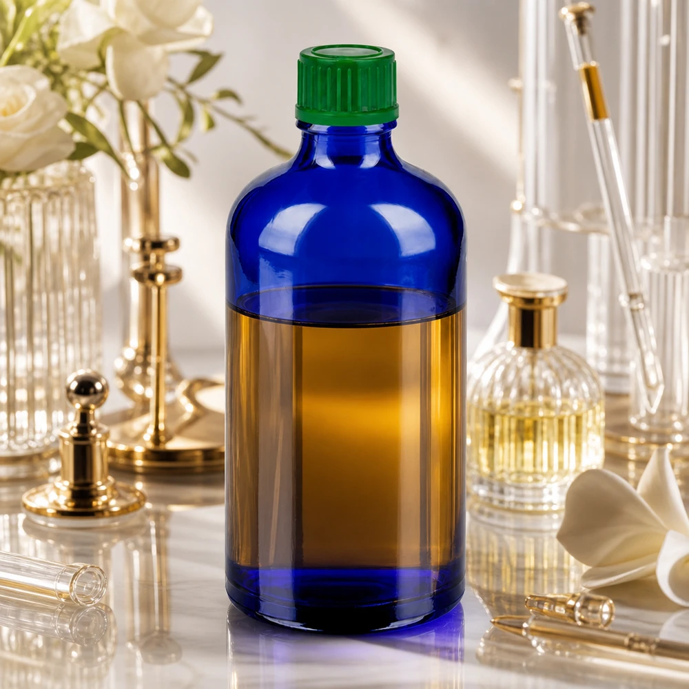 100ml Flasche 11mm Schraubverschluss grün Standard BlueLine UT18/100 100ml Glasflasche in intensivem Kobaltblau mit robustem Design für den täglichen Gebrauch