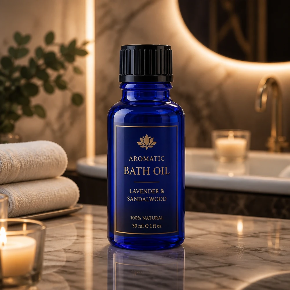 Apothekenflasche blau 20ml Schraubverschluss schwarz Standard Kobaltblaue Apothekerflasche 20ml mit schwarzem 11mm Deckel für Kosmetik und Pflegeöle