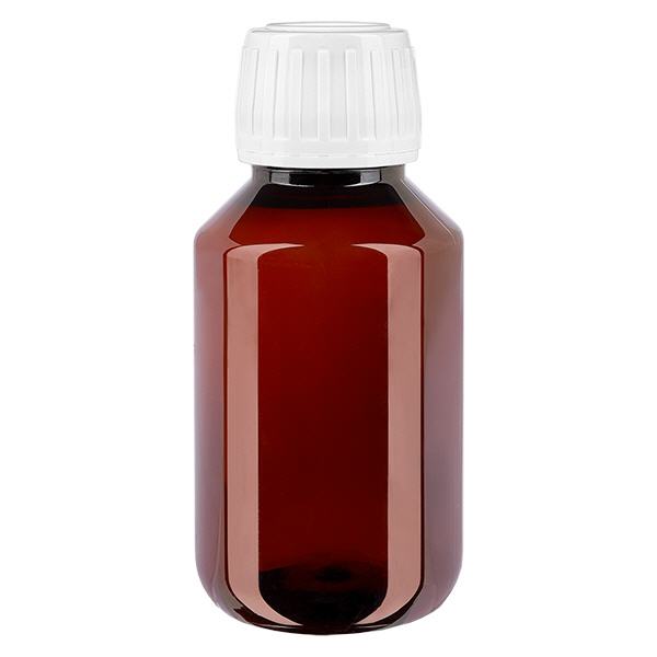 PET Flasche 100ml mit weißem Standard Originalitätsverschluss PET Flasche 100ml mit weißem Standard Originalitätsverschluss