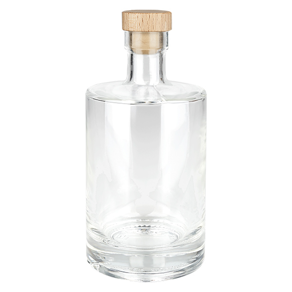 500ml Glasflasche "Galileo" mit Holzgriffkorken UNiTWIST®