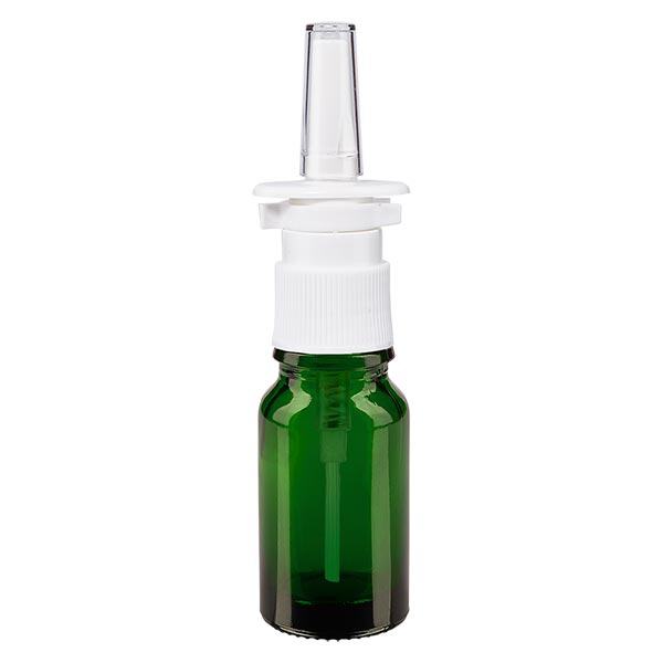 Apothekenflasche grün 10ml Nasenzerstäuber weiß Standard
