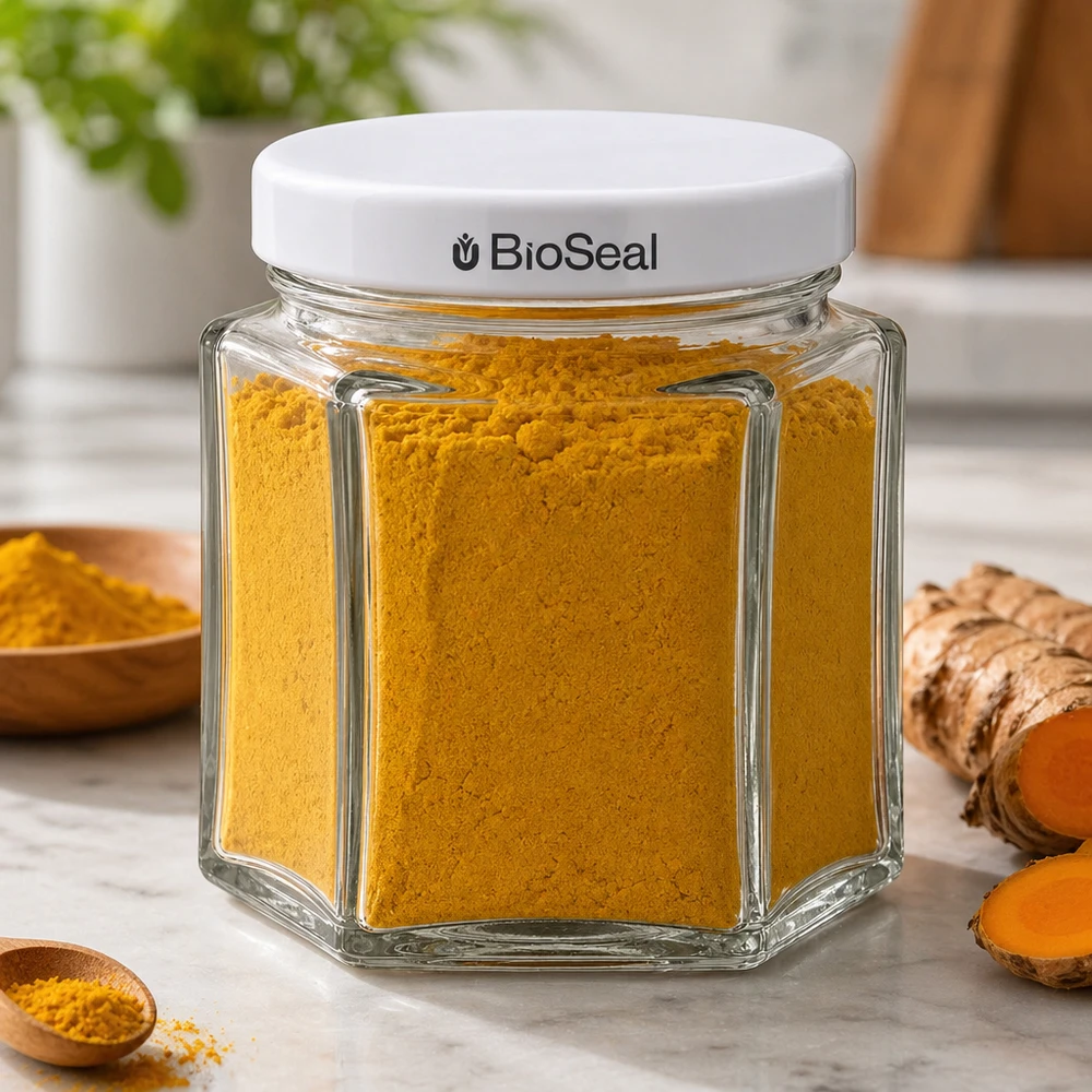 47ml Hexaglas mit BioSeal Deckel weiß UNiTWIST