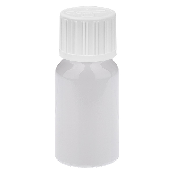 10ml Flasche 11mm Schraubverschluss weiß Standard Kindersicherung WhiteLine UT18/10