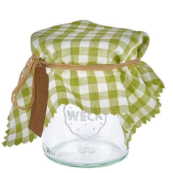 Stoff Schmuckdeckchen grün-kariert 15cm eckig