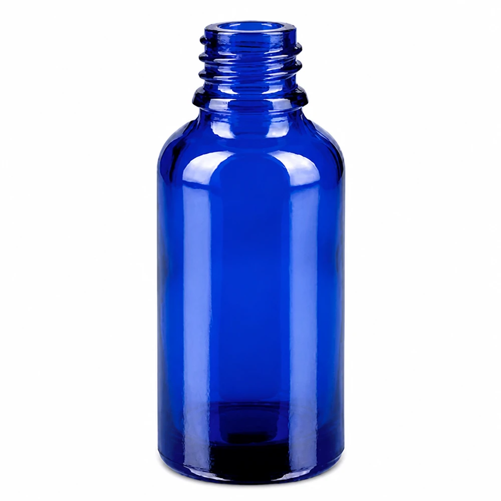 30ml Roll-On Flasche weiß Standardverschluss BlueLine UT18/30 Professionelle 30ml Roll-On Flasche blau mit UT18/30 Standard für Aromatherapie