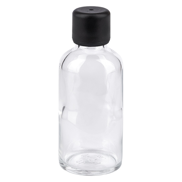 50ml Flasche 6mm Schraubverschluss schwarz Standard ClearLine UT18/50 50ml Flasche 6mm Schraubverschluss schwarz Standard ClearLine UT18/50