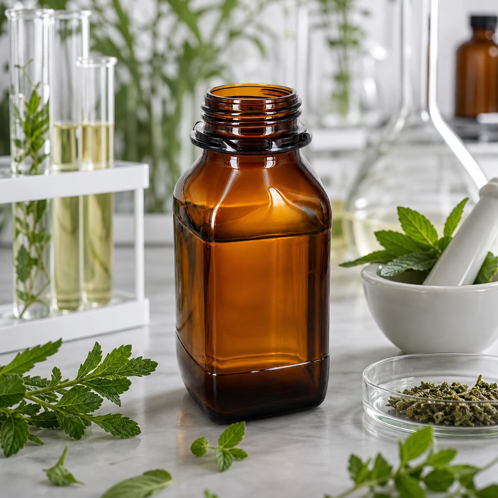 500ml Apothekerflasche aus UV-beständigem Braunglas für pharmazeutische Anwendungen