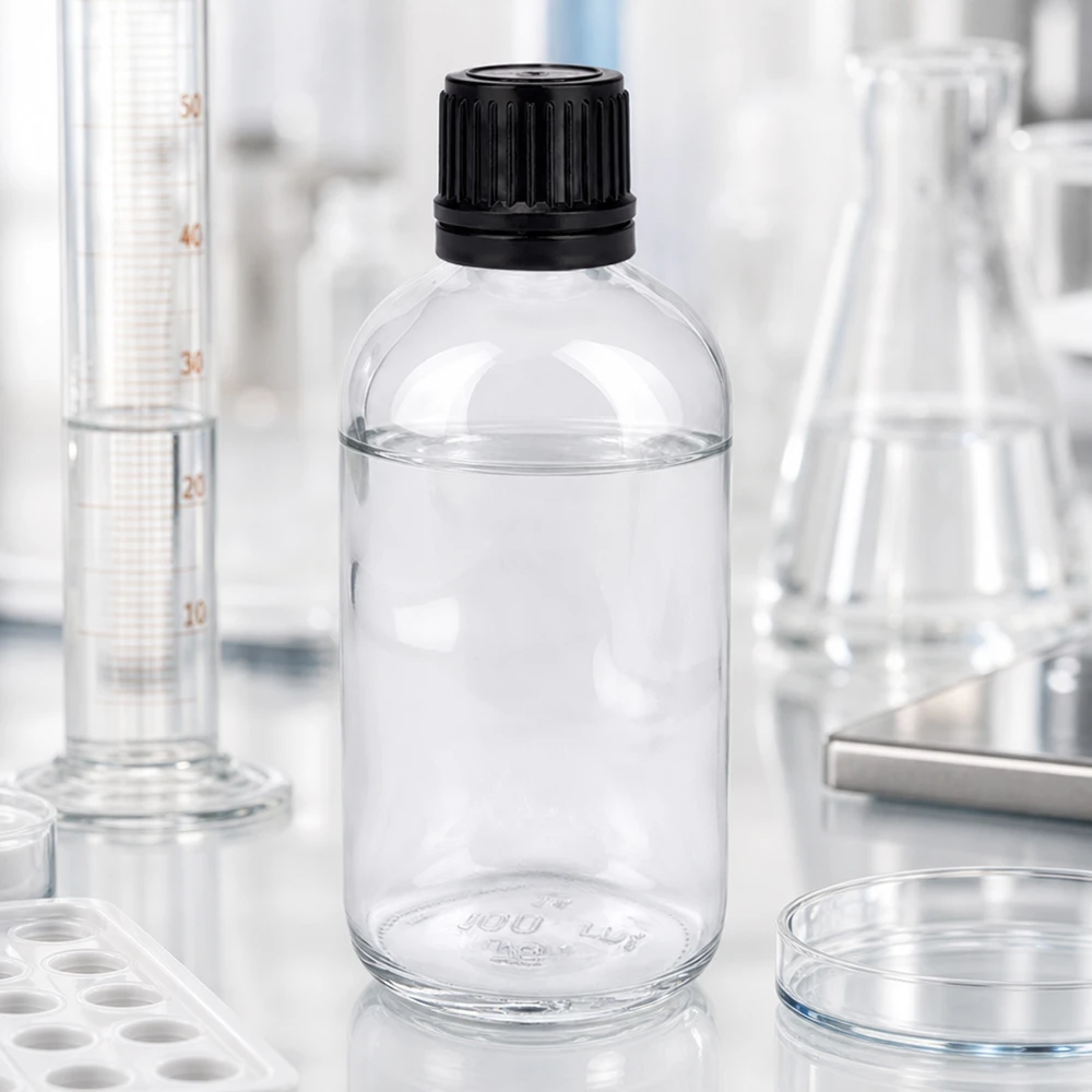 Kompakte 100ml Glasflasche UT18 Standard für pharmazeutische Abfüllung und Lagerung