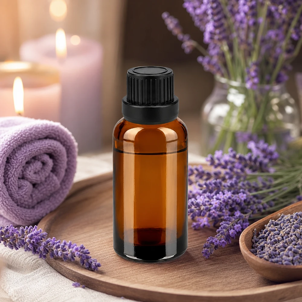 Handliche 30ml Glasflasche braun mit Tropfeinsatz für präzise Portionierung von Tinkturen