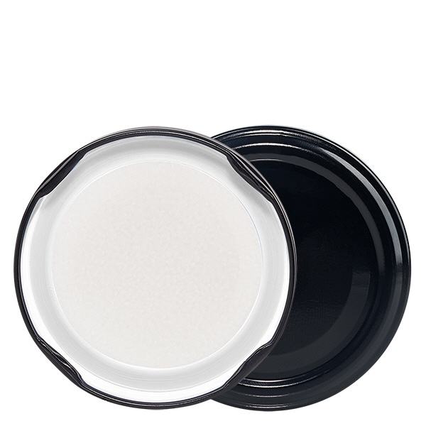 UNiTWIST TO63 Verschlussdeckel schwarz 63mm Durchmesser weiße Innendichtung BPA-NI