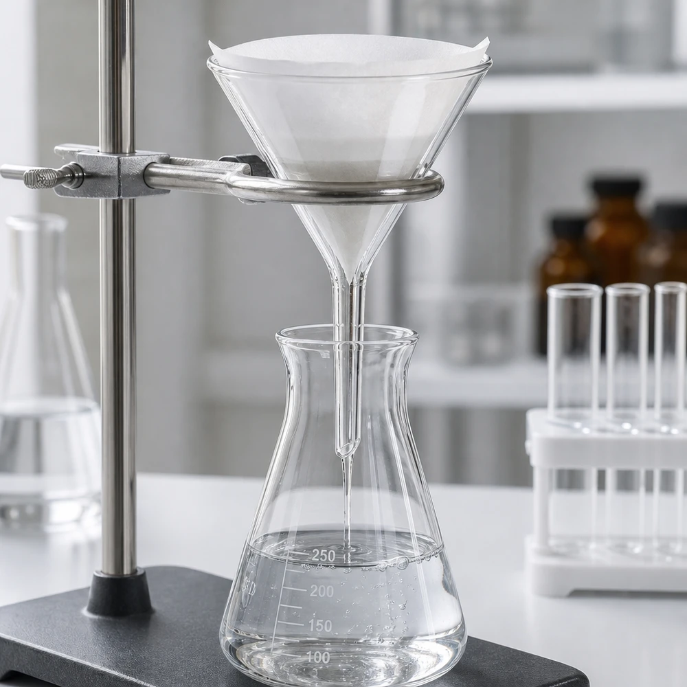 Trichter ø55mm Borosilikat Winkel 60 Kurzstil Säureresistenter Borosilikat-Glastrichter 55mm Kurzform für aggressive Chemikalien