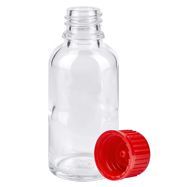 30ml Flasche 11mm Schraubverschluss rot Standard ClearLine UT18/30 30ml Flasche 11mm Schraubverschluss rot Standard ClearLine UT18/30