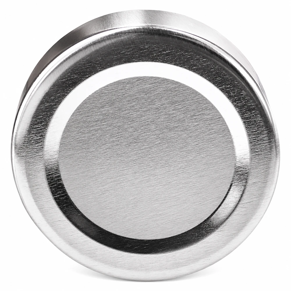 58mm BasicSeal Deckel silber (TO58deep) UNiTWIST Silberner 58mm Schraubverschluss BasicSeal UNiTWIST TO58deep Draufsicht