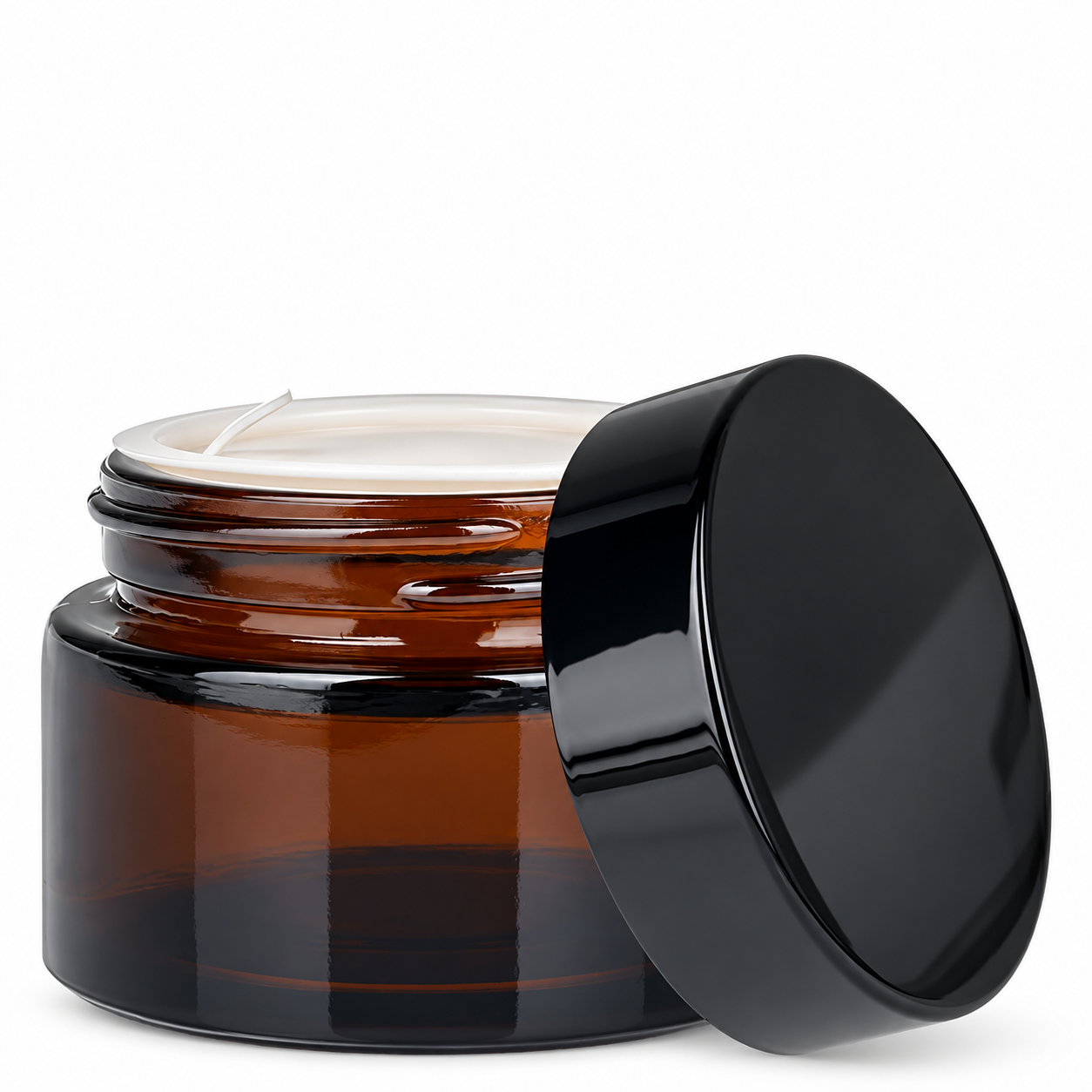 Glastiegel 30ml braun mit Einlegedeckel UNiTWIST – qualitätsoptimiertes Produktfoto
