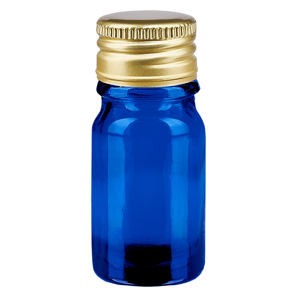 5ml Flasche 11mm Schraubverschluss Alu-Gold Standard BlueLine UT18/5