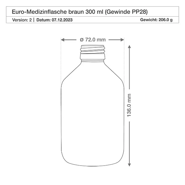 300ml Medizinflasche braun, mit Dispenserpumpe schwarz ApoGlas 300ml Medizinflasche braun, mit Dispenserpumpe schwarz ApoGlas