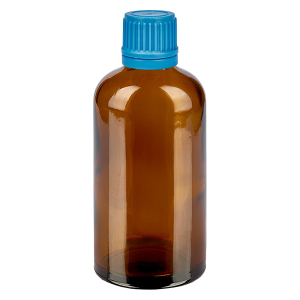 100ml Flasche 11mm Schraubverschluss blau Originalitätsverschluss BrownLine UT18/100
