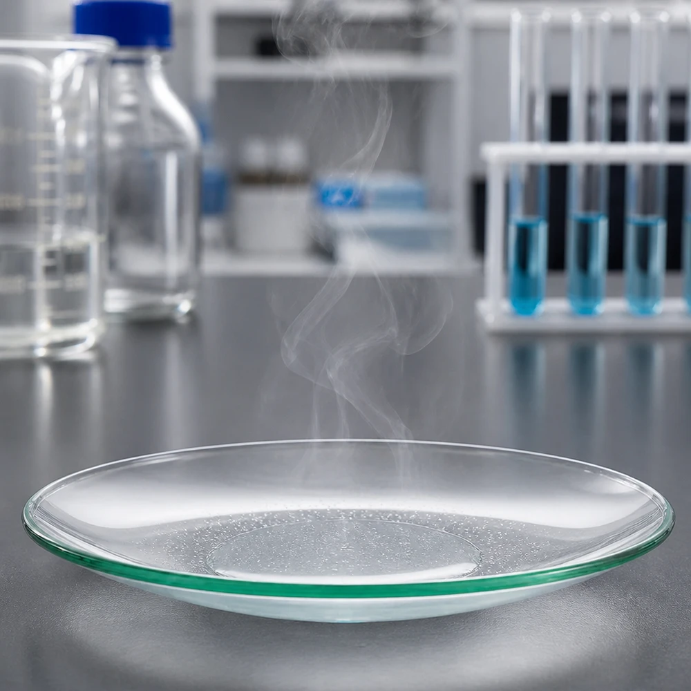 Chemieresistente Uhrglasschale 90mm aus Laborglas für sichere Substanzhandhabung