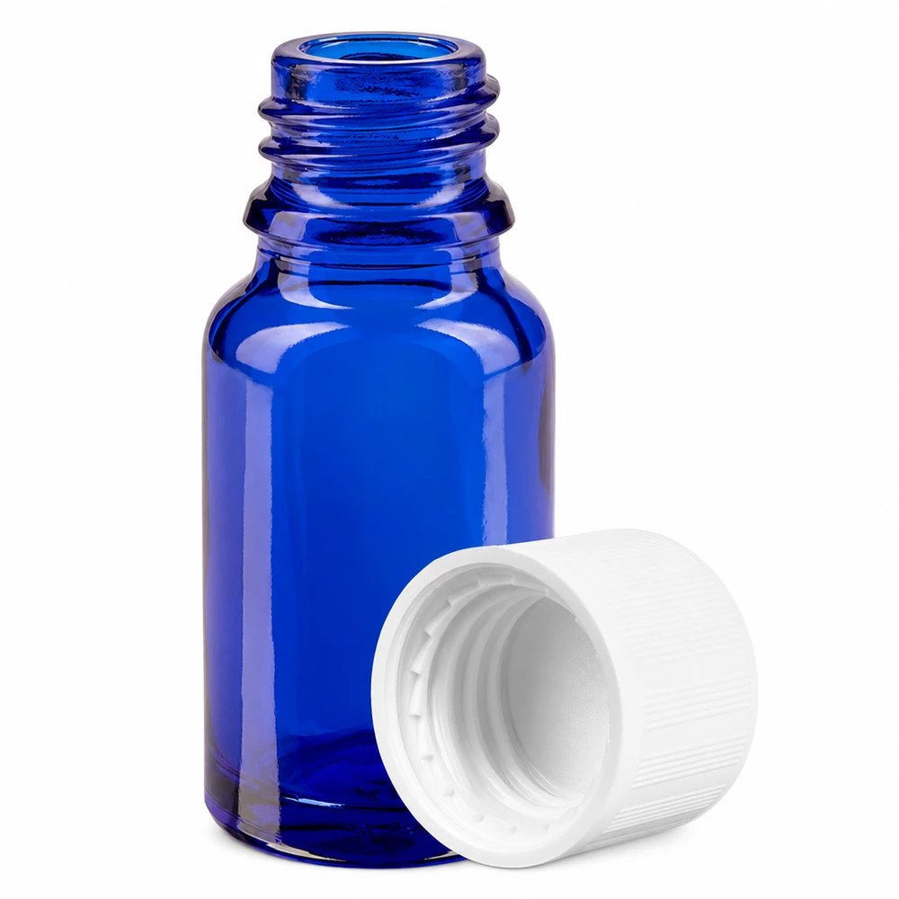 10ml Flasche 11mm Schraubverschluss weiß Standard Kindersicherung BlueLine UT18/10 10ml Flasche 11mm Schraubverschluss weiß Standard Kindersicherung BlueLine UT18/10