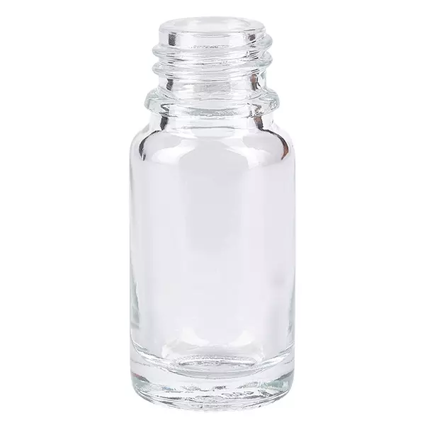 10ml Glasflasche für Pharmazie und Labor ClearLine DIN18 klar und hochwertig