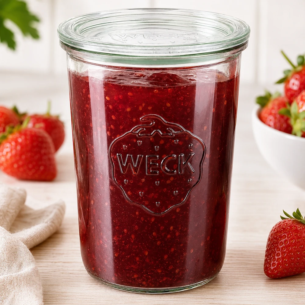 850ml Sturzglas mit Glasdeckel WECK RR100