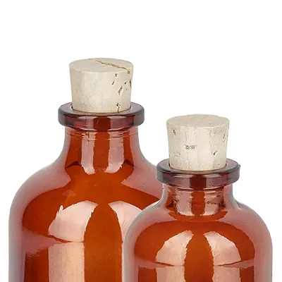 Flaschen aus Braunglas 5- 100 ml mit Öffnung 12 mm inkl. Korken