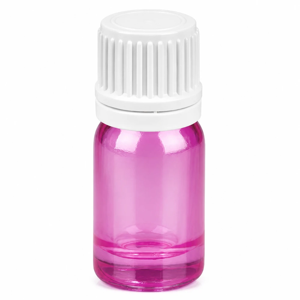 Handliche Tropfflasche 5ml lila für E-Liquids Aromen und ätherische Öle mit UT18 Gewinde