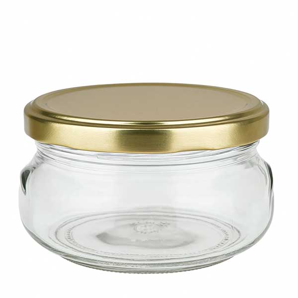 120ml Terrinenglas mit BasicSeal Deckel gold UNiTWIST