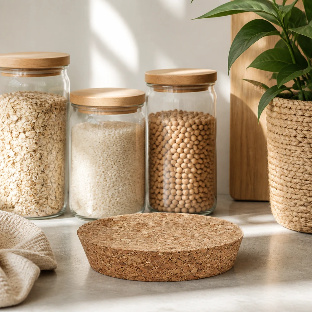 Korken für Öffnung 94mm WECK RR100 (ø90/104, H=20mm) WECK Korken RR100 Küchenambiente natürliche Aufbewahrung Getreide Hülsenfrüchte Vorratsdosen nachhaltig 94mm