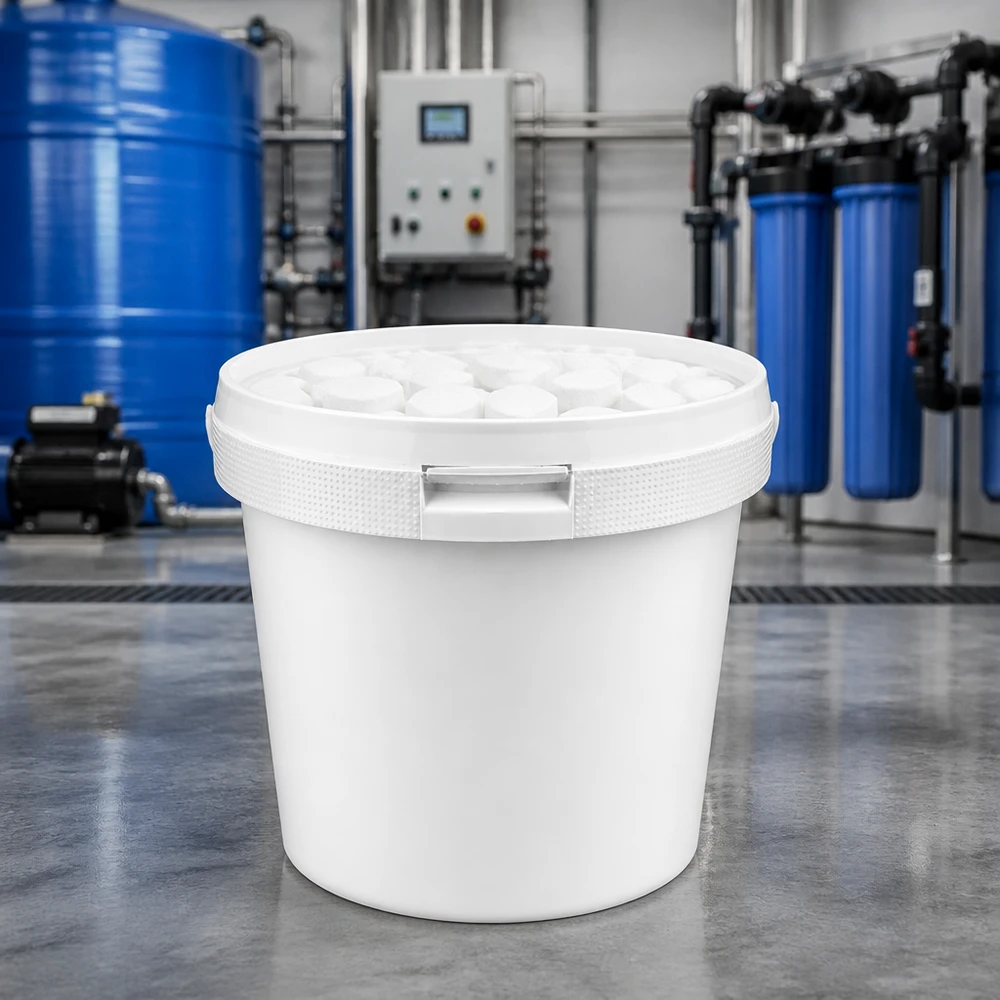 Eimer 2.5L aus weißem Kunststoff Polypropylen mit Deckel Dichter 2,5L Eimer Weiß aus PP-Kunststoff mit Deckel für Pulver und Granulat Lagerung