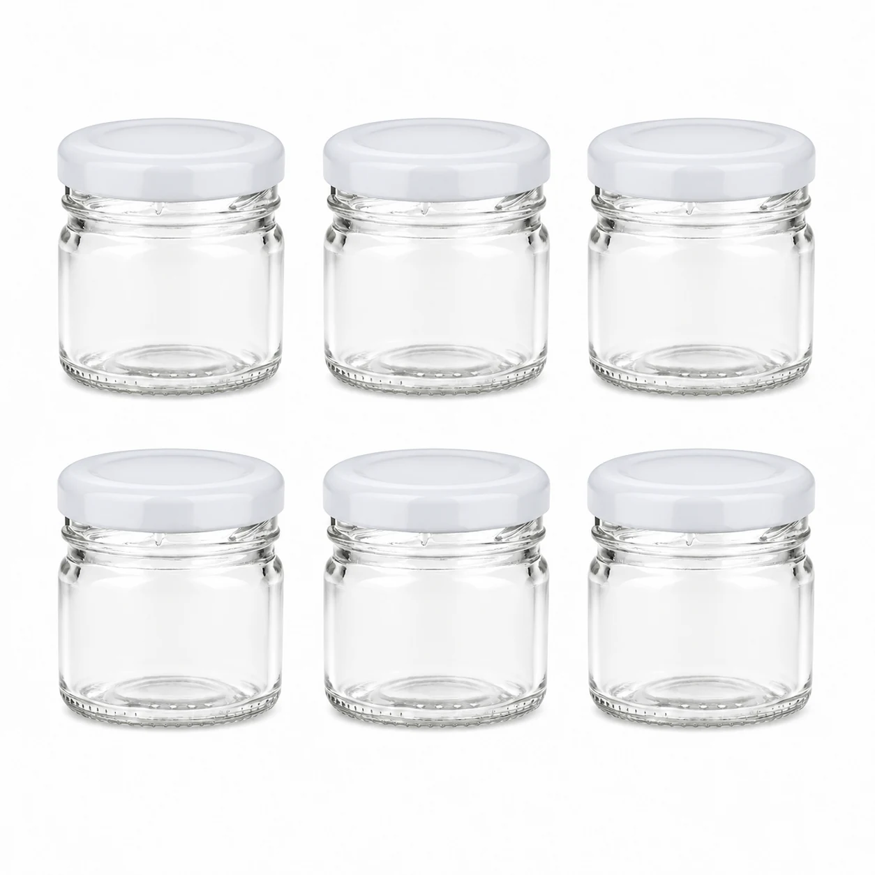 33 ml Rundglas 6er-Set mit Deckel (Deckelfarbe: weiss) – UNiTWIST 33 ml Rundglas 6er-Set mit Deckel (Deckelfarbe: weiss) – UNiTWIST