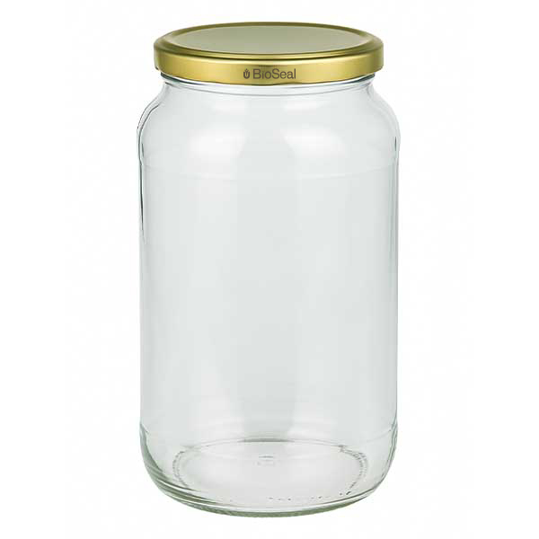 1062ml Rundglas mit BioSeal Deckel gold UNiTWIST