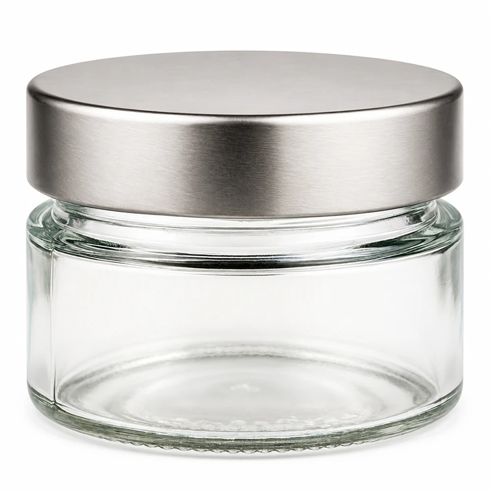 80ml Rundglas 24er-Set mit Deckel (Deckelfarbe: silber) UNiTWIST UNiTWIST 24er Glasdosen-Set 80ml rund luftdicht silber für Küche und Aufbewahrung