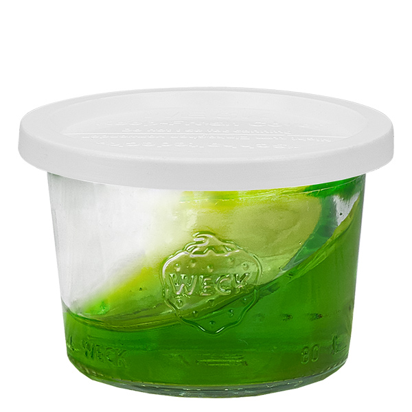 12er Set Weck Gläser 80ml Sturzgläser mit 12 Frischhaltedeck 12er Set Weck Gläser 80ml Sturzgläser mit 12 Frischhaltedeck
