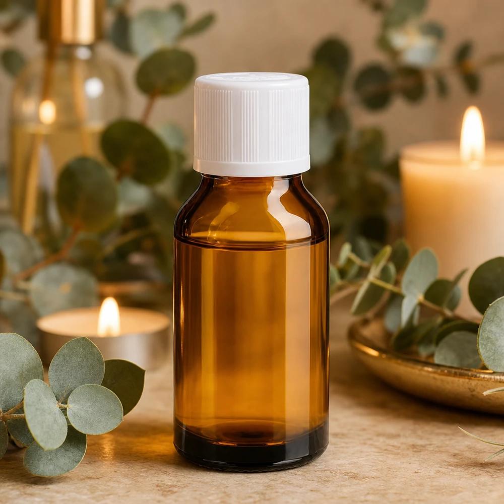 Apothekerflasche aus Braunglas 15ml mit weißem Sicherheitsverschluss für Naturprodukte