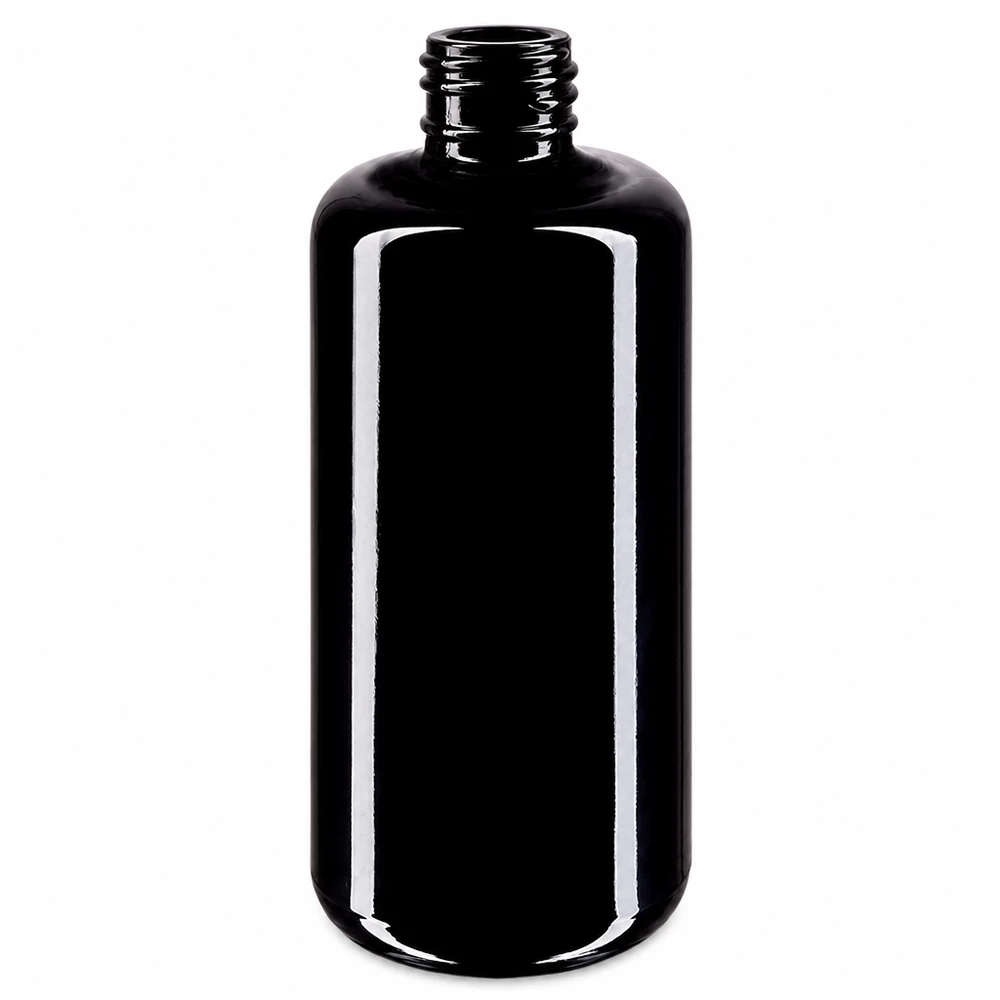 Violettglas Flasche 200ml 410/24 Miron Violettglas Kosmetikflasche Draco 200ml Füllmenge ideal für Hautpflege und Aromatherapie