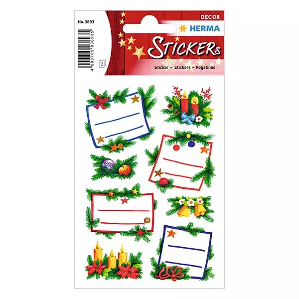 Sticker "Tannengesteck" (16 Aufkleber mit Glitzer) Sticker "Tannengesteck" (16 Aufkleber mit Glitzer)