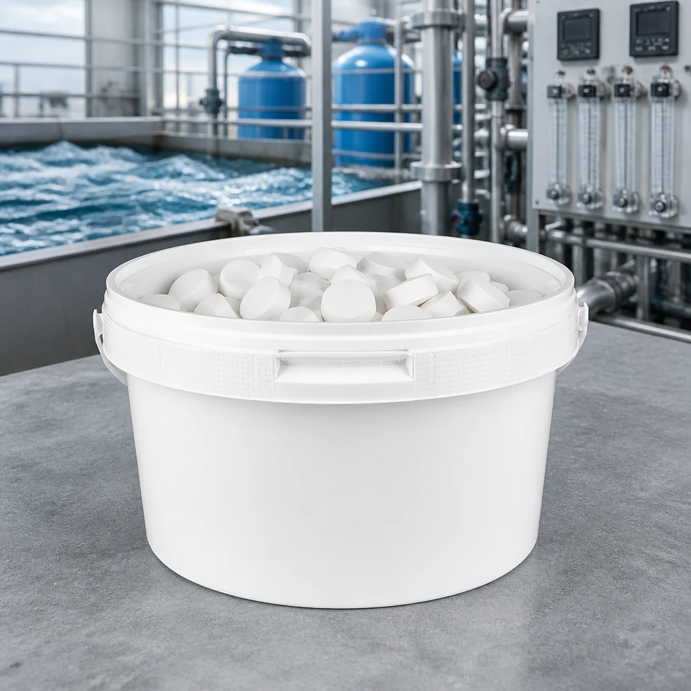 Eimer 3.5L aus weißem Kunststoff Polypropylen mit Deckel Weißer Eimer 3,5L aus PP mit Deckel und Schnappverschluss für gewerblichen Einsatz