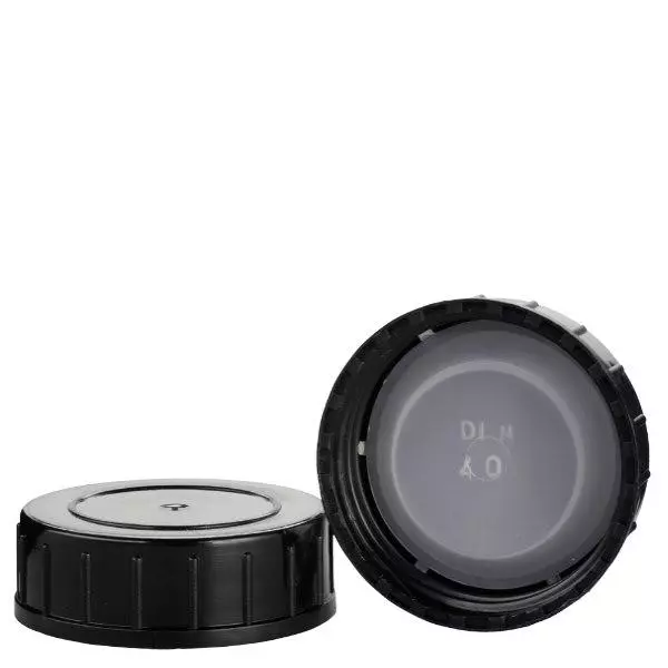 Schraubverschluss schwarz aus PolypropylenN 40mm (DIN 40)