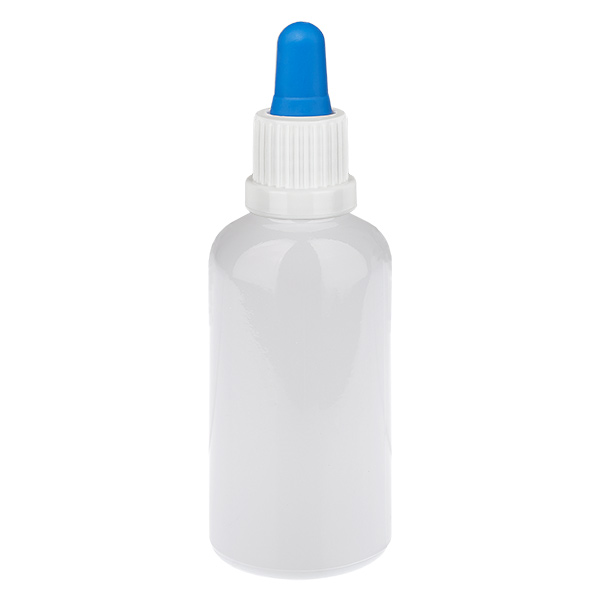 50ml Pipettenflasche weiß/blau Originalitätsverschluss WhiteLine UT18/50
