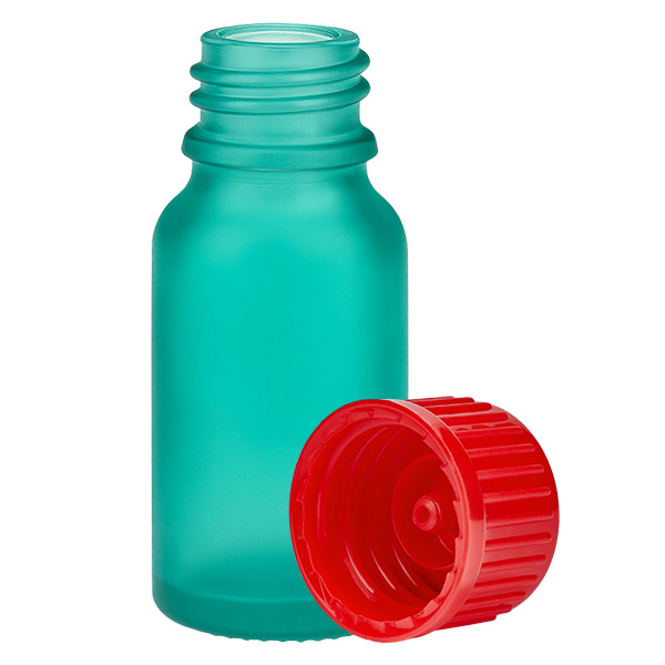 10ml Flasche 11mm Schraubverschluss rot Standard GreenLine UT18/10 10ml Flasche 11mm Schraubverschluss rot Standard GreenLine UT18/10