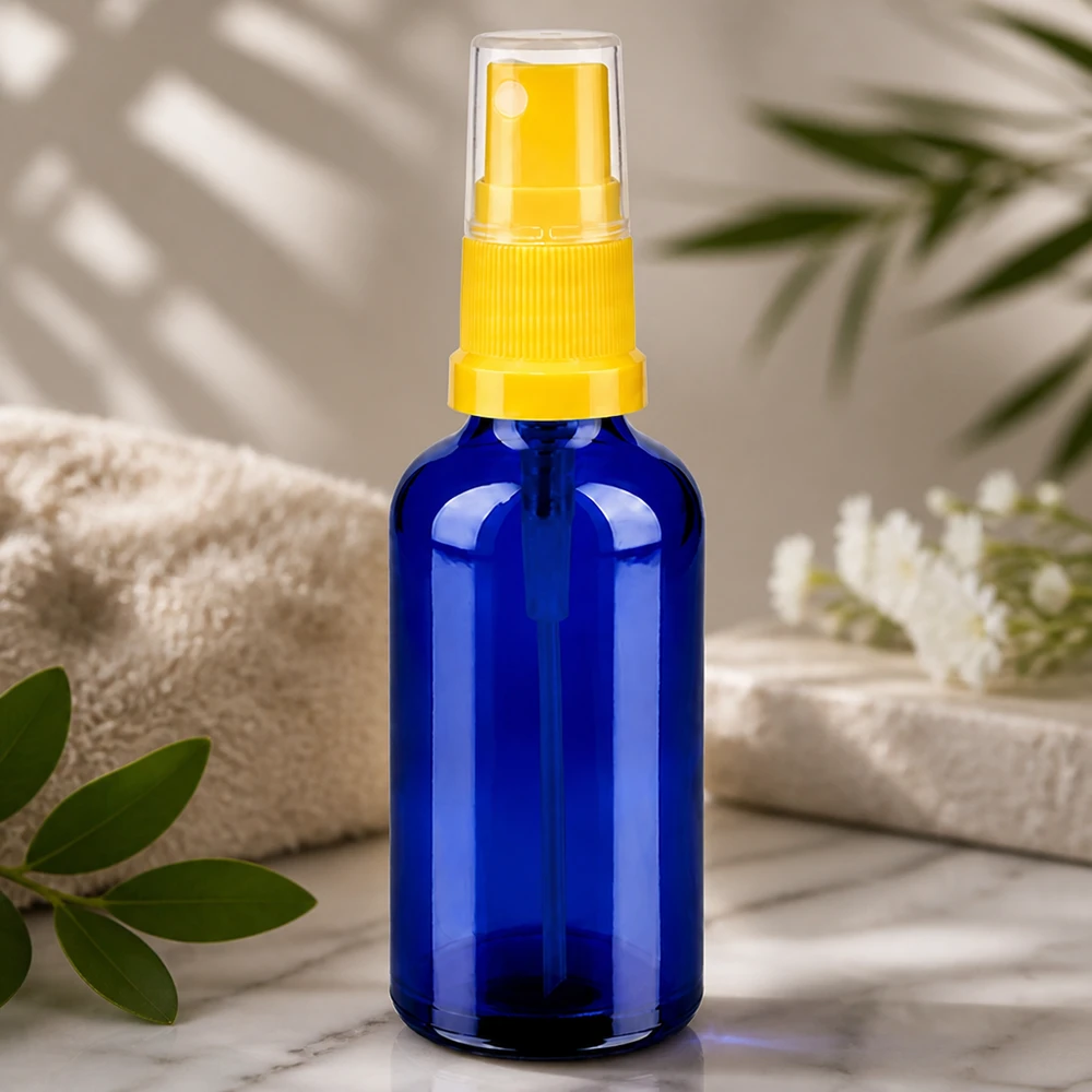 Lichtgeschützte 50ml Sprayflasche in Apothekerqualität für empfindliche Naturkosmetik und Öle