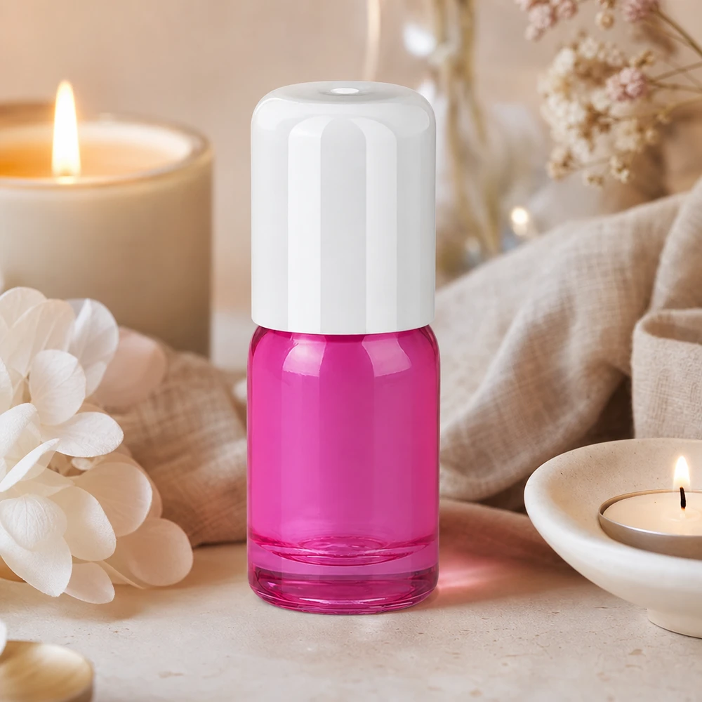 Roll-On Flasche 5ml STD PurpleLine mit UV-Schutz durch getöntes Glas für Wirkstofferhalt
