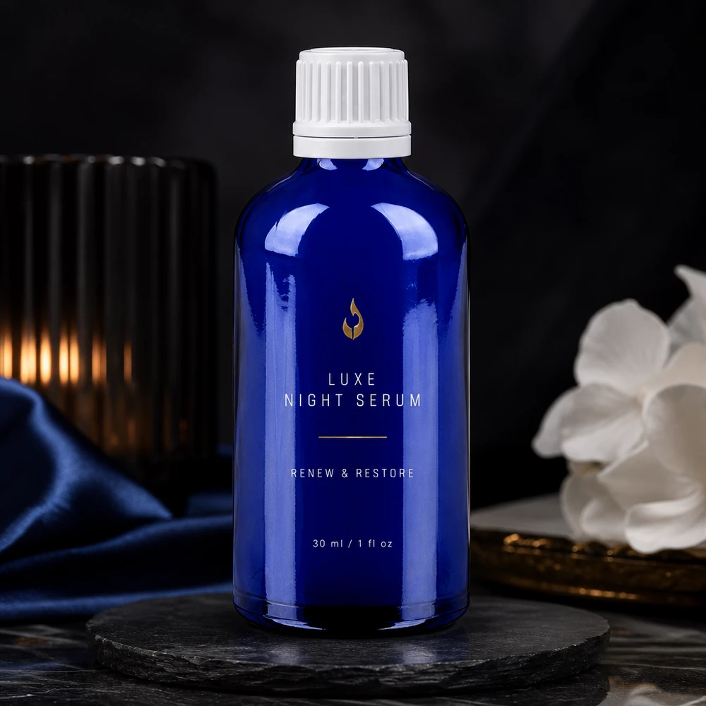 Professionelle 100ml Glasflasche mit hitzebeständigem Material und weißem Verschluss