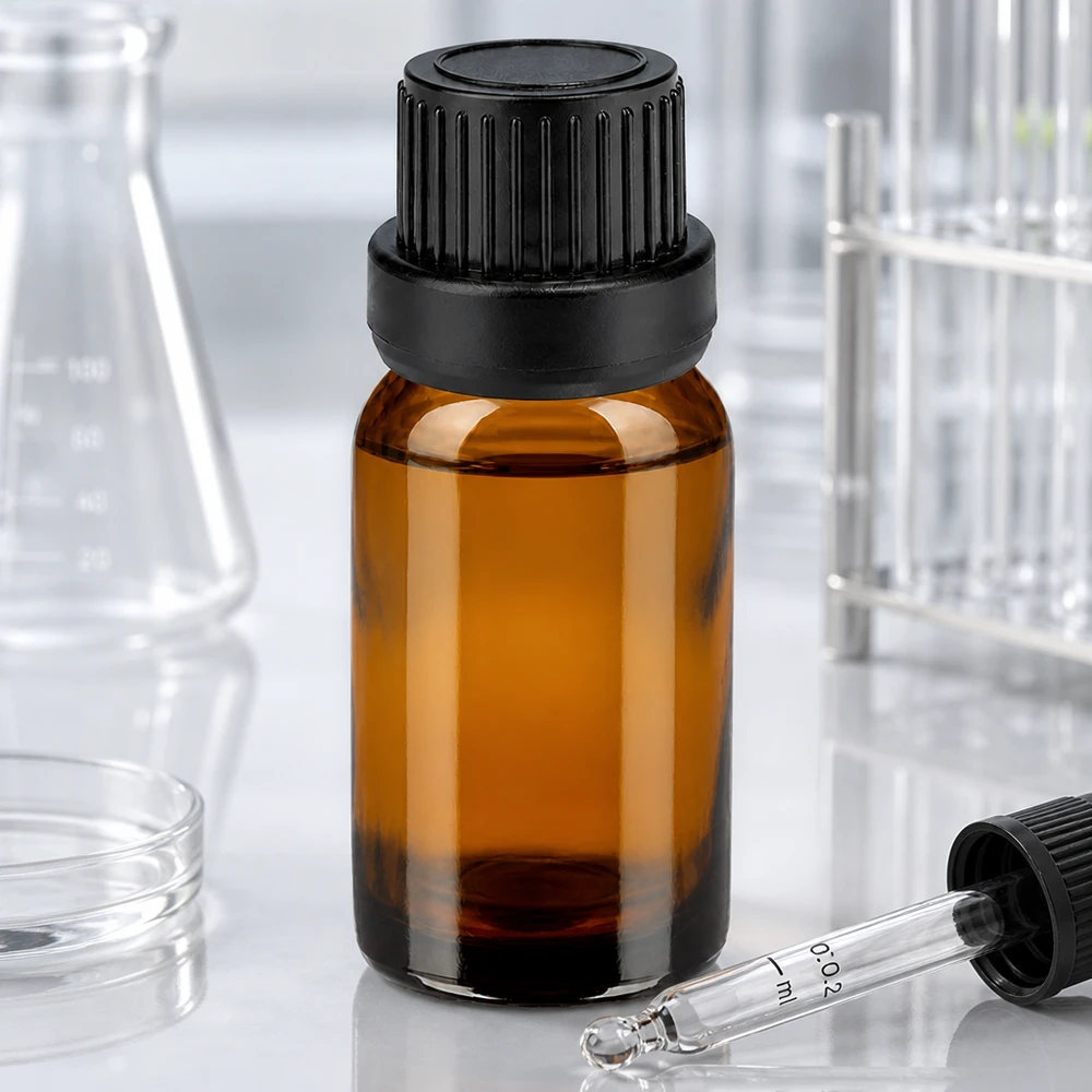 10ml UT18/10 Glasflasche mit schwarzem Verschluss optimal für Probenentnahme und sterile Lagerung