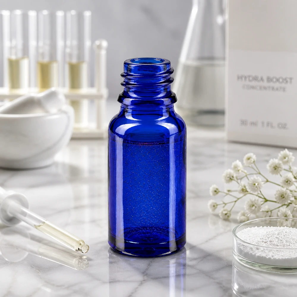 Tropfflasche 10ml DIN 18 BLAUGLAS Handliche 10ml Apothekenflasche blau aus Spezialglas für mobile Anwendung und Reisen
